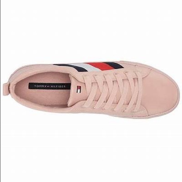 Tommy Hilfiger Lenzi pink logo sneaker tennis shoes - Picture 3 of 4